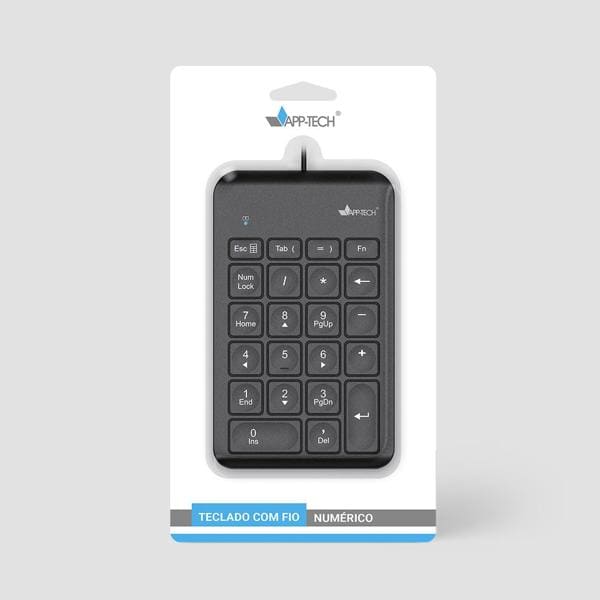 Teclado numérico com fio USB Preto KD50 App-tech - CX 1 UN