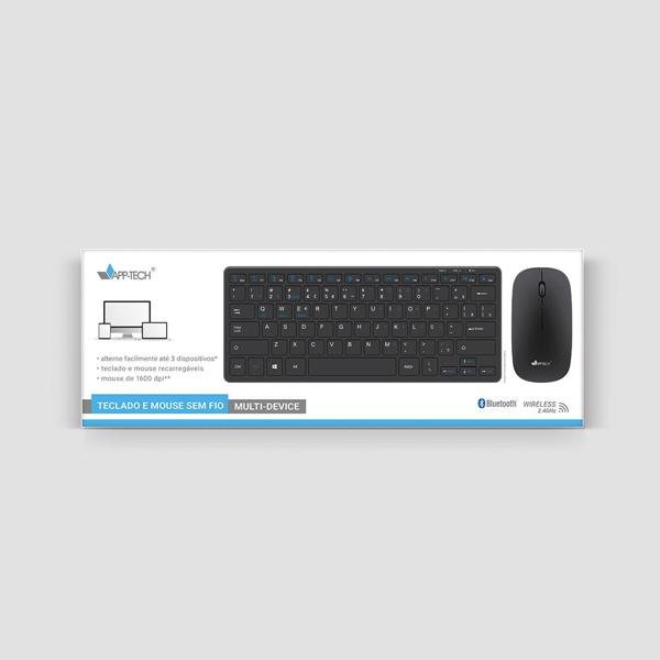 Kit wireless ( teclado / mouse), Preto, KMWRB400, App-tech - CX 1 UN