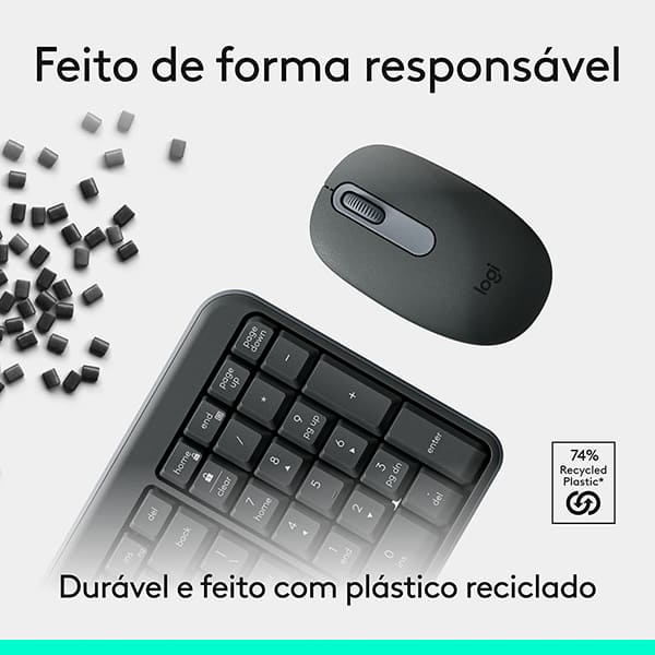 Teclado e Mouse sem fio, Bluetooth, MK250, Grafite, 920-013516, Logitech - CX 1 UN
