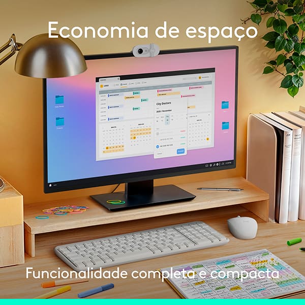 Teclado e Mouse sem fio, Bluetooth, MK250, Branco, 920-013517, Logitech - CX 1 UN