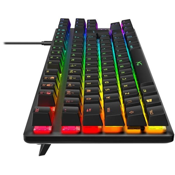 Teclado Gamer Mecânico Alloy Origins Core, RGB, USB, Switch HyperX Azul, Design Compacto, Anti-Ghosting, ABNT2, Preto, HyperX - CX 1 UN