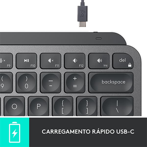 Teclado sem fio MX Keys Mini, Grafite, 920-010505, Logitech - CX 1 UN