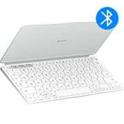 Teclado sem fio Logitech Keys-To-Go-2, Conexão Bluetooth, Branco, Capa de proteção, Pilha inclusa - CX 1 UN Teclado sem fio Logitech Keys-To-Go-2, Conexão Bluetooth, Branco, Capa de proteção, Pilha inclusa - CX 1 UN