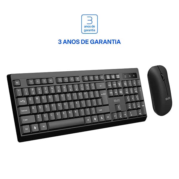 Teclado e Mouse sem Fio, Wireless, 1200DPI, Padrão ABNT2, Preto, TC670, Multi - CX 1 UN Teclado e Mouse sem Fio, Wireless, 1200DPI, Padrão ABNT2, Preto, TC670, Multi - CX 1 UN
