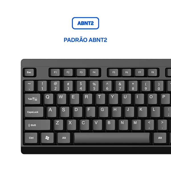Teclado e Mouse sem Fio, Wireless, 1200DPI, Padrão ABNT2, Preto, TC670, Multi - CX 1 UN Teclado e Mouse sem Fio, Wireless, 1200DPI, Padrão ABNT2, Preto, TC670, Multi - CX 1 UN