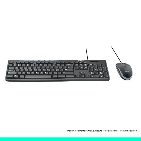 Kit multimidia (teclado/mouse) cinza MK200 920-002718 Logitech CX 1 UN