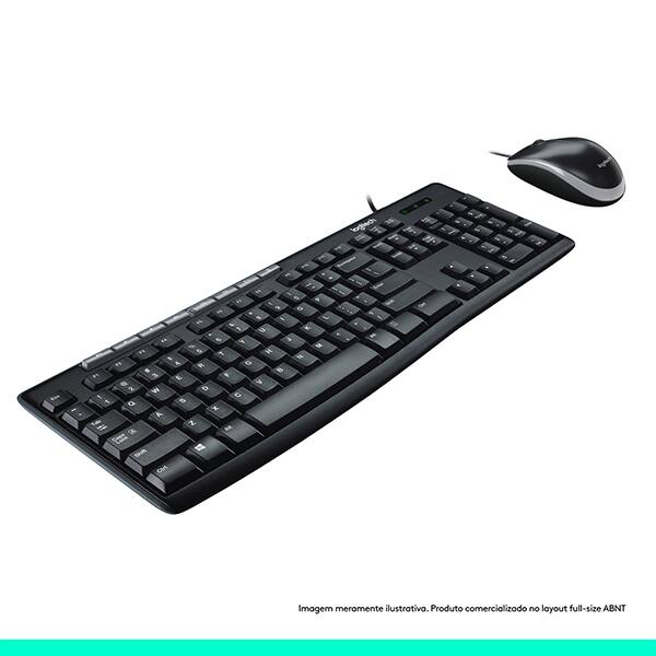 Kit multimidia (teclado/mouse) cinza MK200 920-002718 Logitech CX 1 UN