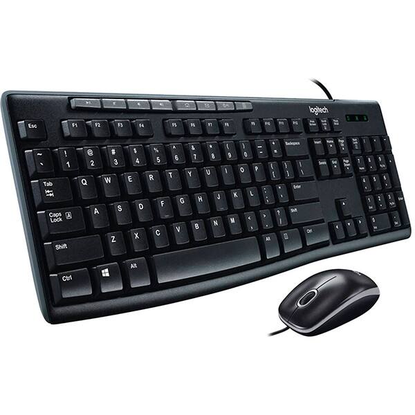 Kit multimidia (teclado/mouse) cinza MK200 920-002718 Logitech CX 1 UN