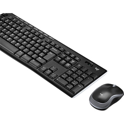 Kit wireless Combo Teclado e Mouse sem fio Logitech MK270 com Teclas de Mídia de Fácil Acesso, Conexão USB, Pilhas Inclusas e Layout ABNT2 CX 1 UN