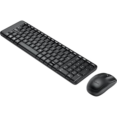 Kit wireless Combo Teclado e Mouse sem fio Logitech MK220 com Design Compacto, Conexão USB, Pilhas Inclusas e Layout ABNT2 CX 1 UN