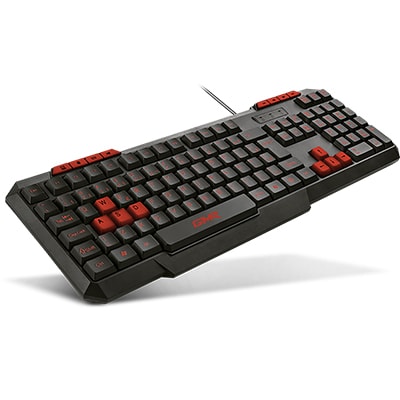 Teclado Gamer USB com Hotkeys, slim, preto/vermelho, TC242, Multi - CX 1 UN