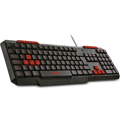 Teclado Gamer USB com Hotkeys, slim, preto/vermelho, TC242, Multi - CX 1 UN