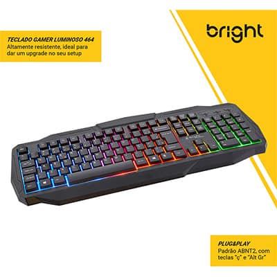 Teclado Gamer LED, USB, 0464, Bright - CX 1 UN