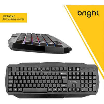 Teclado Gamer LED, USB, 0464, Bright - CX 1 UN