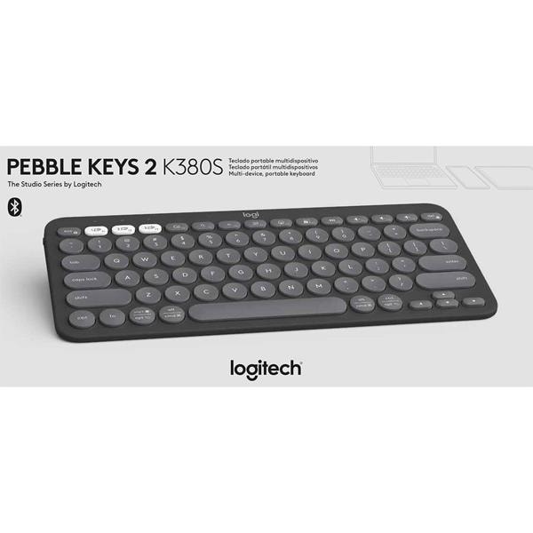 Teclado sem fio bluetooth, Pebble 2, K380, Grafite, 920-011789, Logitech - CX 1 UN