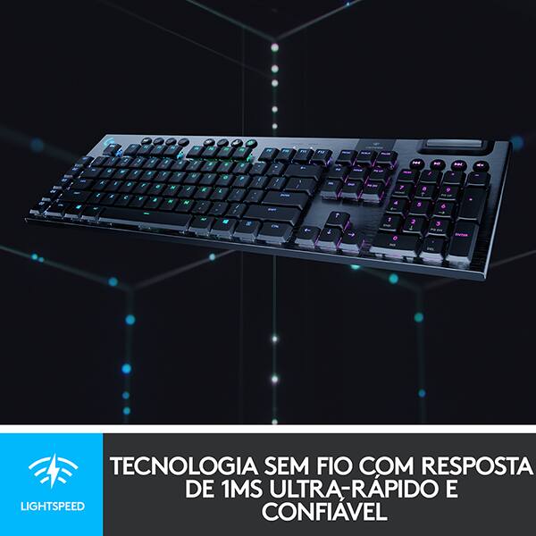 Teclado Mecânico Gamer sem fio G915 Lightspeed, RGB, LIGHTSYNC, USB ou Bluetooth, 920-008902, Logitech G - CX 1 UN