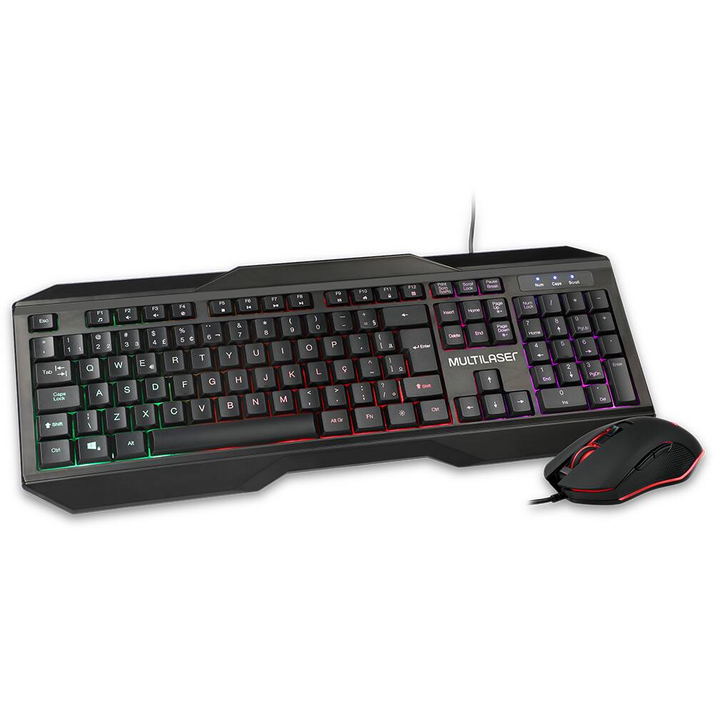 Kit Gamer wired (teclado/mouse) LED TC239 Multi CX 1 UN - Gamers