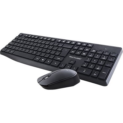 Kit Wireless (teclado/mouse) 2.4ghz preto TC244 Multilaser CX 1 UN