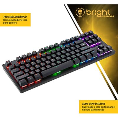 Teclado Gamer Mecânico Basic, Switch Azul, USB, GTC559, Bright - CX 1 UN