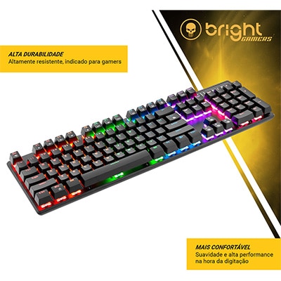 Teclado Gamer Basic mecânico, com switch azul, USB, GTC560,Bright - CX 1 UN