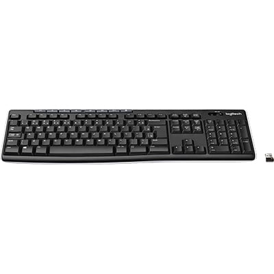 Teclado sem fio Logitech K270 com Teclas de Mídia de Fácil Acesso, Conexão USB, Pilhas Inclusas e Layout ABNT2 CX 1 UN