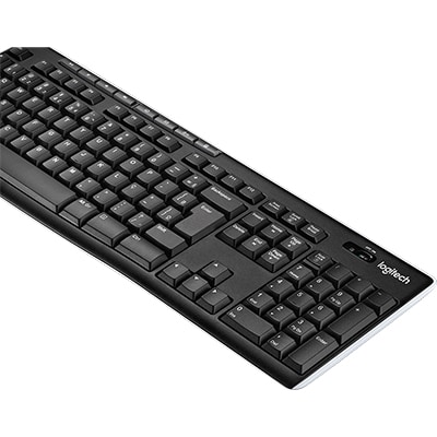 Teclado sem fio Logitech K270 com Teclas de Mídia de Fácil Acesso, Conexão USB, Pilhas Inclusas e Layout ABNT2 CX 1 UN