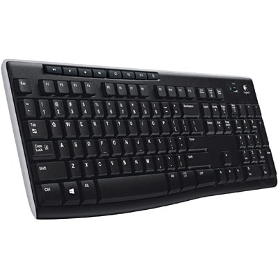 Teclado sem fio Logitech K270 com Teclas de Mídia de Fácil Acesso, Conexão USB, Pilhas Inclusas e Layout ABNT2 CX 1 UN