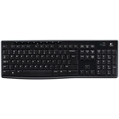 Teclado sem fio Logitech K270 com Teclas de Mídia de Fácil Acesso, Conexão USB, Pilhas Inclusas e Layout ABNT2 CX 1 UN