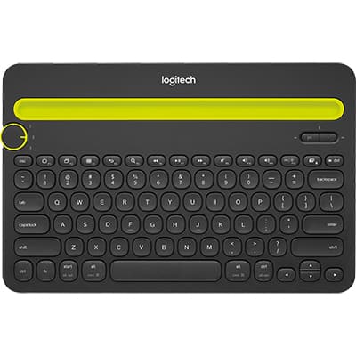 Teclado sem fio Logitech K480 com Suporte Integrado para Smartphone e Tablet, Conexão Bluetooth para até 3 dispositivos e Pilha Inclusa CX 1 UN
