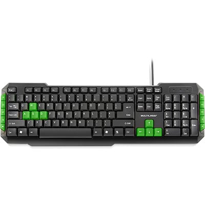 Teclado Gamer USB, teclas verdes, TC201, Multi - CX 1 UN