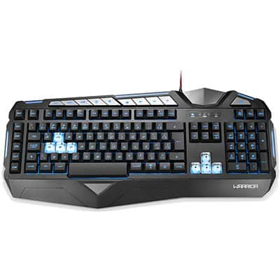 Teclado Gamer USB, Warrior macro, preto, TC209, Warrior - CX 1 UN