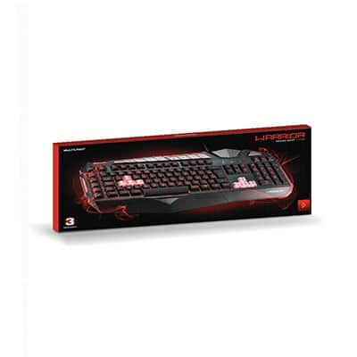 Teclado Gamer USB, Warrior macro, preto, TC209, Warrior - CX 1 UN