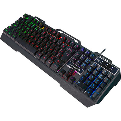 Teclado Gamer USB multimidia, Crusader, Preto, 70528, Fortrek - CX 1 UN