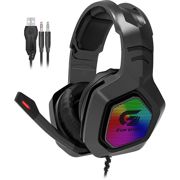 Headset Gamer RGB black hawk preto 70530 Fortrek UN 1 UN