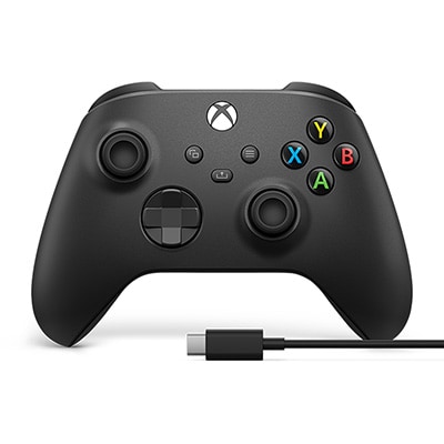 Controle sem fio Xbox + Cabo USB , Series preto, 1V8-00013, Microsoft - CX 1 UN