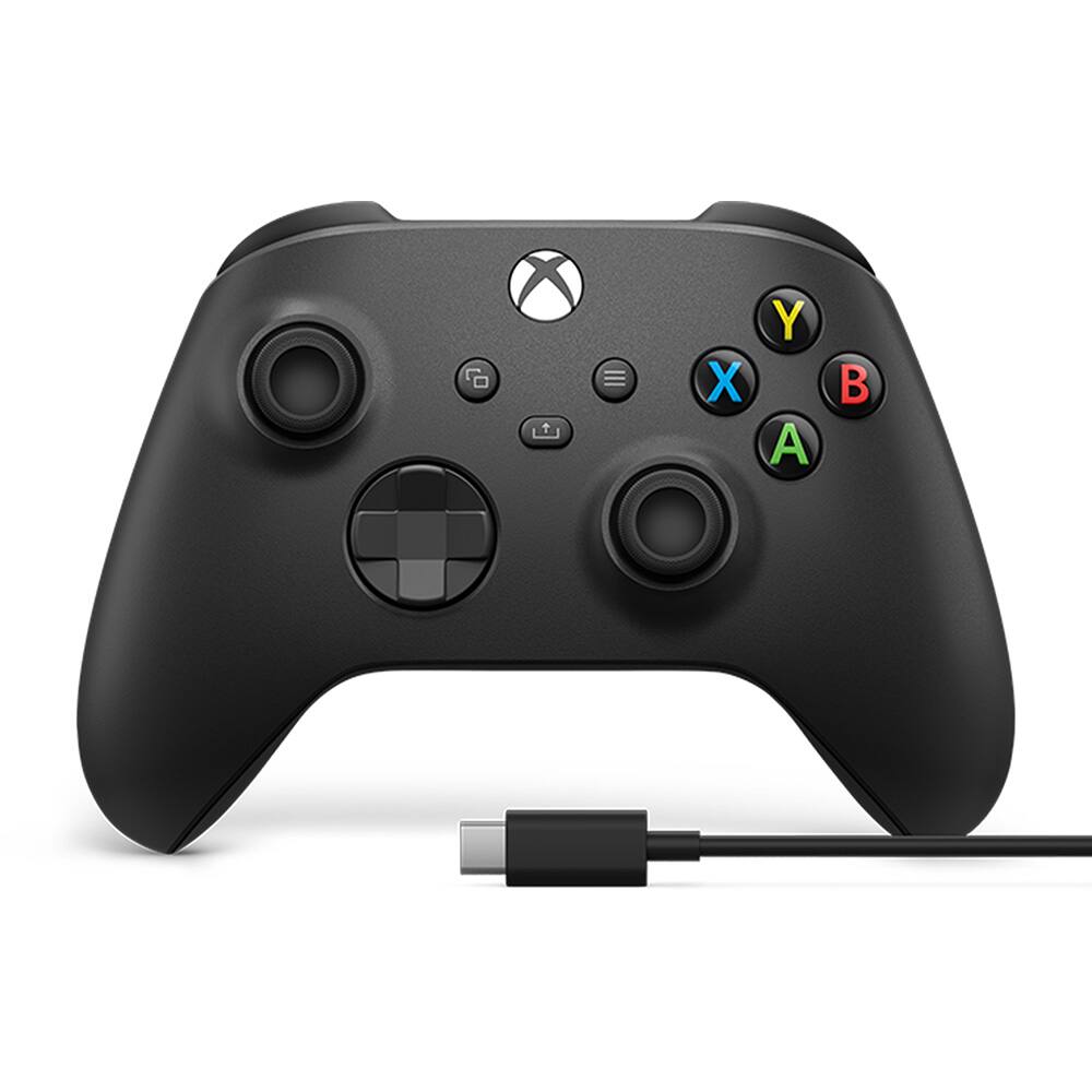 Controle sem fio Xbox + Cabo USB , Series preto, 1V8-00013, Microsoft - CX  1 UN - Gamers - Kalunga