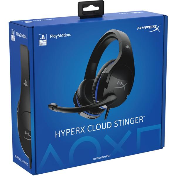 Headset Gamer Cloud Stinger, com microfone, PS4, Conexão P3, Preto e Azul, 4P5K0AA, HyperX - CX 1 UN