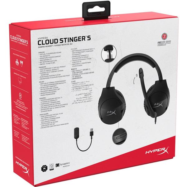 Headset Gamer Cloud Stinger, com microfone, Conexão P3, Preto, 4P4F1AA, HyperX - CX 1 UN