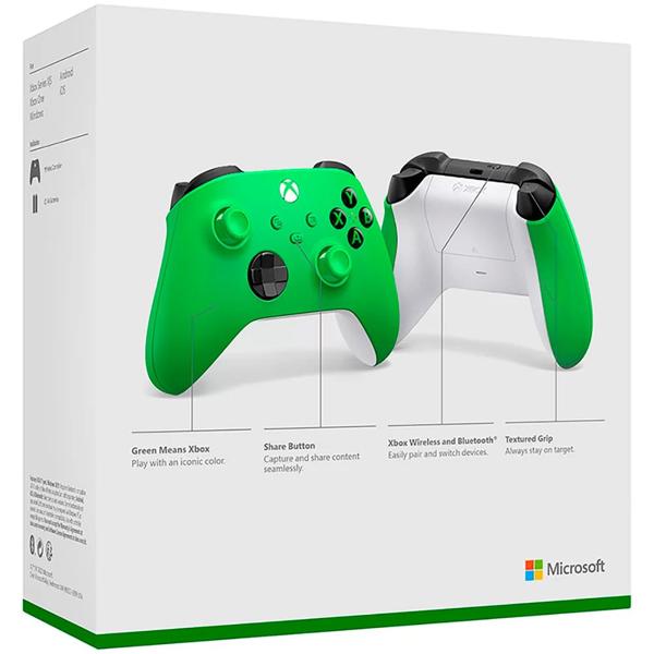 Controle sem fio Xbox, Velocity Green, QAU-00090, Microsoft - CX 1 UN