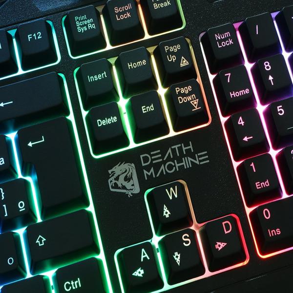 Teclado Gamer Death Machine, USB, LED, Preto, TGDM, Elg - CX 1 UN