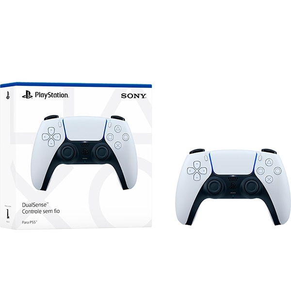 Controle sem fio DualSense para Playstation 5, Branco, 29799, Sony - CX 1 UN