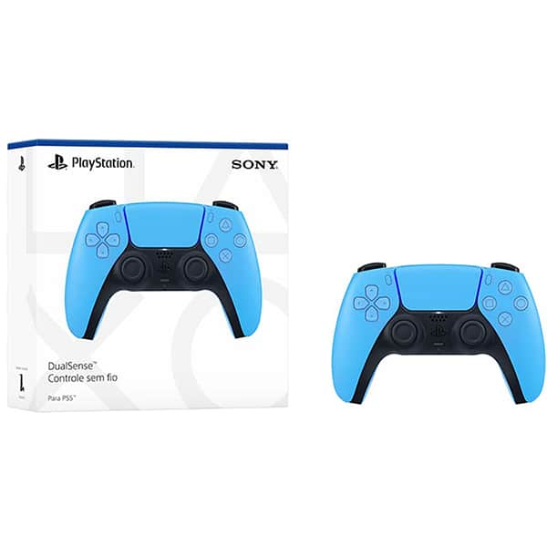 Controle sem fio DualSense para Playstation, Starlight Blue, PS5, 30180, Sony - CX 1 UN