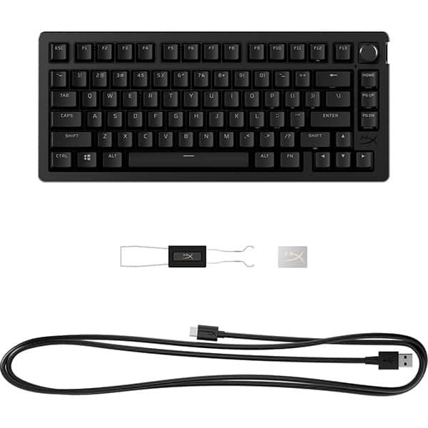 Teclado Gamer Mecânico Alloy Rise 75, USB, RGB, Preto, 7G7A4AA, HyperX - CX 1 UN