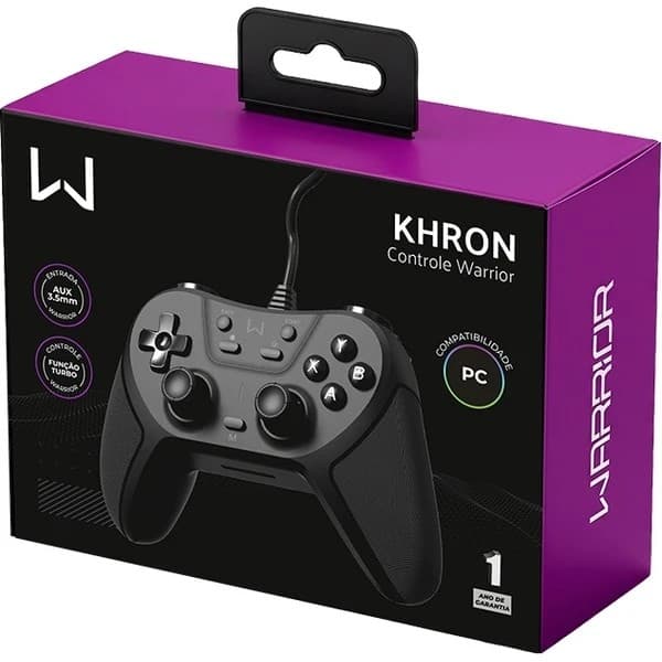 Controle para Multiplataformas preto Khron JS089 Warrior CX 1 UN Controle para Multiplataformas preto Khron JS089 Warrior CX 1 UN