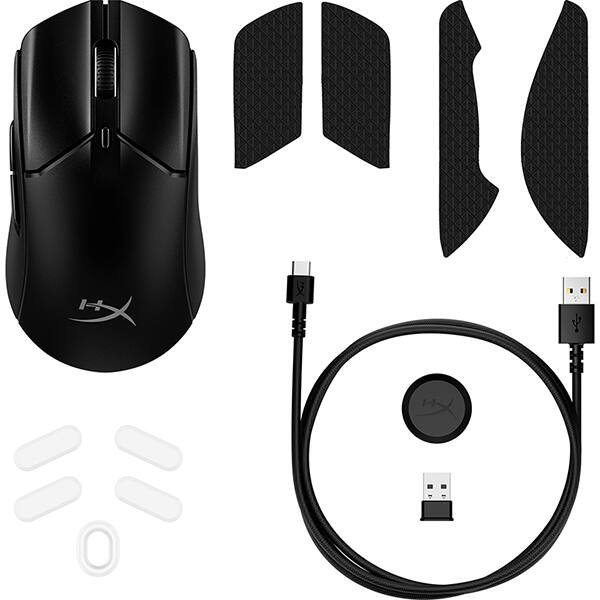 Mouse Gamer Sem Fio, Pulsefire Haste 2, DPI de até 26000, USB, Preto, 6N0B0AA, HyperX - CX 1 UN