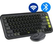 Combo Teclado e Mouse sem fio Logitech POP Icon Grafite, Teclas e Botões Personalizáveis, Clique Silencioso, Easy-Switch para até 3 dispositivos e Conexão Bluetooth - 920-013056 CX 1 UN