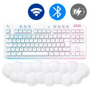 Teclado Mecânico Gamer Sem Fio Logitech G715 RGB LIGHTSYNC Switch GX Brown Tactile, Apoio para Mãos, Compatível Com PC e Mac e Layout ABNT CX 1 UN