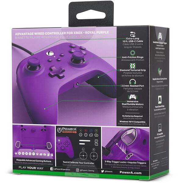 Controle c/ fio Xbox Series roxo AA05935 Power A CX 1 UN