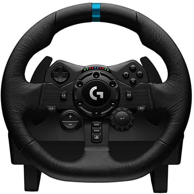 Volante Logitech G923 para PS5, PS4 e PC com Force Feedback TRUEFORCE, Pedais Responsivos, Launch Control e Acabamento em Couro CX 1 UN