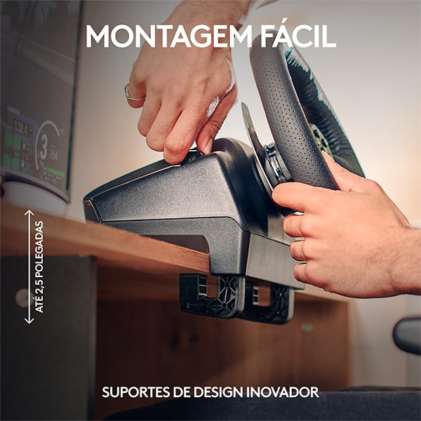 Volante Logitech G29 Driving Force e Pedais com Force Feedback para PS5, PS4, PS3 e PC CX 1 UN